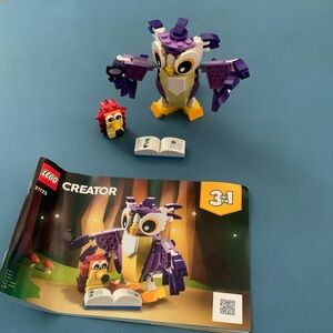 Lego creator 3 in 1 owl and hedgehog